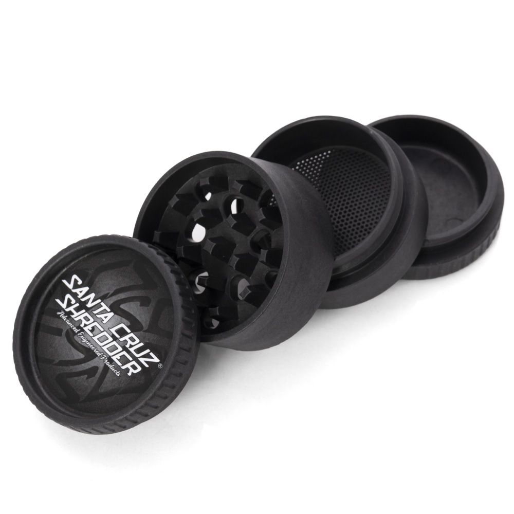 4-teiliger Hanf-Grinder (Schwarz) – by Santa Cruz Shredder - Grinder